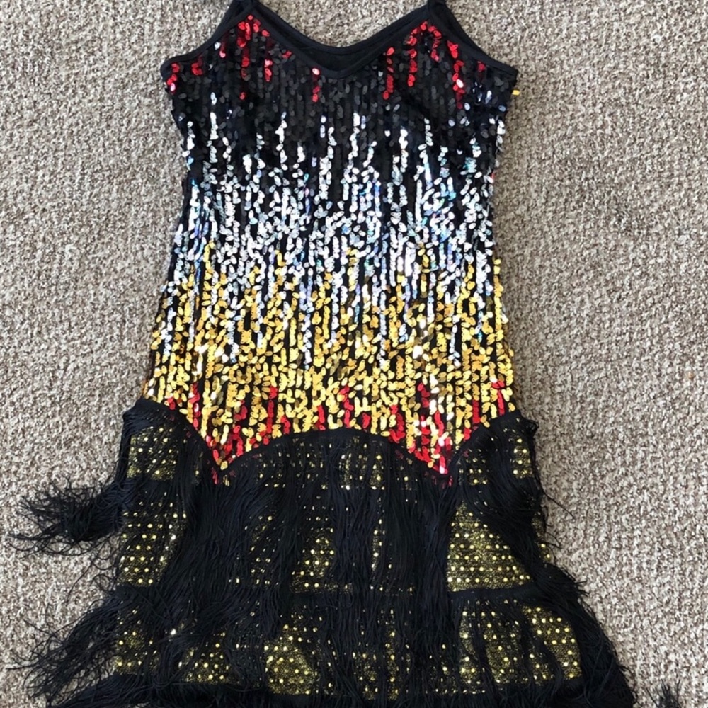 Multi Color 1920’s Flapper Gatsby Dress